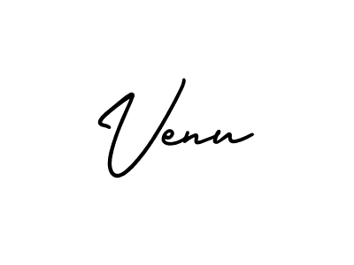 How to make Venu name signature. Use AmerikaSignatureDemo-Regular style for creating short signs online. This is the latest handwritten sign. Venu signature style 3 images and pictures png