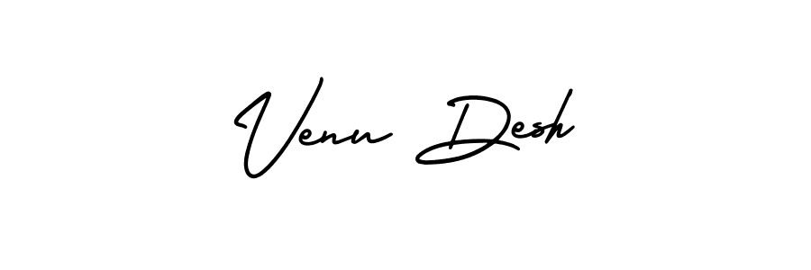 This is the best signature style for the Venu Desh name. Also you like these signature font (AmerikaSignatureDemo-Regular). Mix name signature. Venu Desh signature style 3 images and pictures png