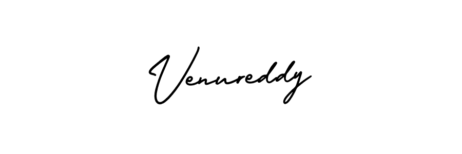 Make a beautiful signature design for name Venureddy. With this signature (AmerikaSignatureDemo-Regular) style, you can create a handwritten signature for free. Venureddy signature style 3 images and pictures png