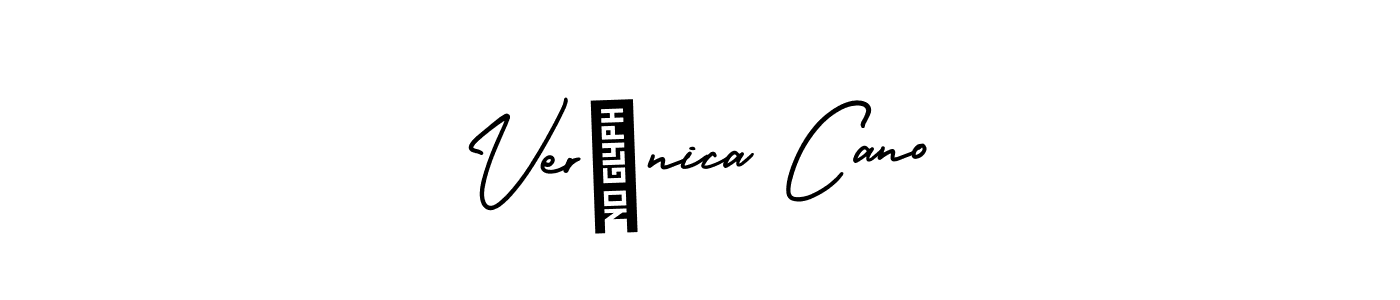 How to make Verónica Cano name signature. Use AmerikaSignatureDemo-Regular style for creating short signs online. This is the latest handwritten sign. Verónica Cano signature style 3 images and pictures png