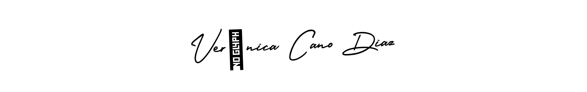 Check out images of Autograph of Verónica Cano Diaz name. Actor Verónica Cano Diaz Signature Style. AmerikaSignatureDemo-Regular is a professional sign style online. Verónica Cano Diaz signature style 3 images and pictures png
