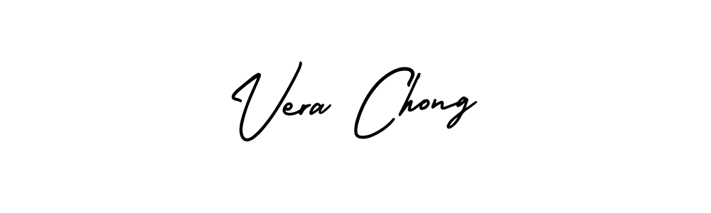 You should practise on your own different ways (AmerikaSignatureDemo-Regular) to write your name (Vera Chong) in signature. don't let someone else do it for you. Vera Chong signature style 3 images and pictures png