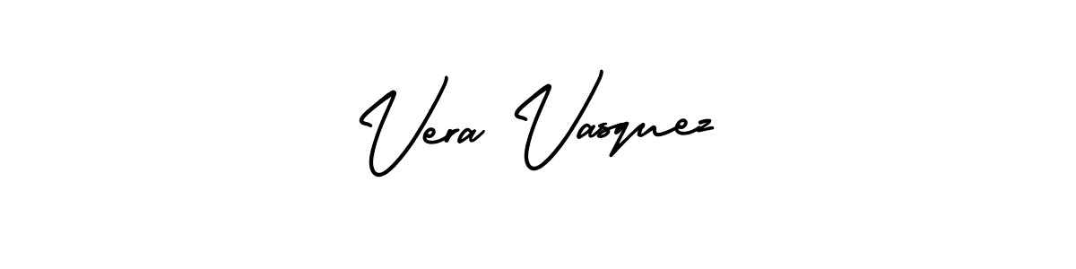 The best way (AmerikaSignatureDemo-Regular) to make a short signature is to pick only two or three words in your name. The name Vera Vasquez include a total of six letters. For converting this name. Vera Vasquez signature style 3 images and pictures png