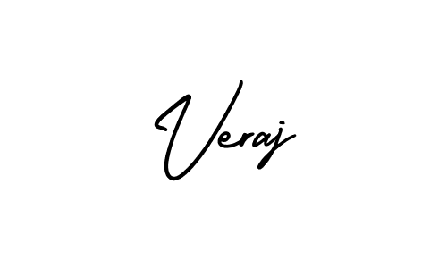 The best way (AmerikaSignatureDemo-Regular) to make a short signature is to pick only two or three words in your name. The name Veraj include a total of six letters. For converting this name. Veraj signature style 3 images and pictures png