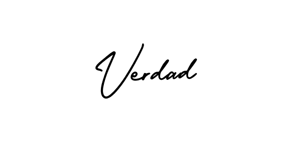 Create a beautiful signature design for name Verdad. With this signature (AmerikaSignatureDemo-Regular) fonts, you can make a handwritten signature for free. Verdad signature style 3 images and pictures png