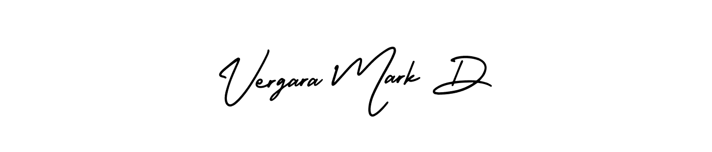 You should practise on your own different ways (AmerikaSignatureDemo-Regular) to write your name (Vergara Mark D) in signature. don't let someone else do it for you. Vergara Mark D signature style 3 images and pictures png