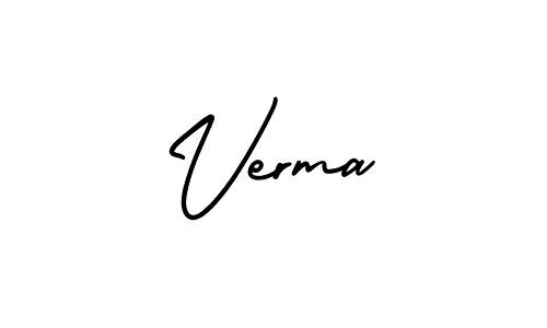 The best way (AmerikaSignatureDemo-Regular) to make a short signature is to pick only two or three words in your name. The name Verma include a total of six letters. For converting this name. Verma signature style 3 images and pictures png