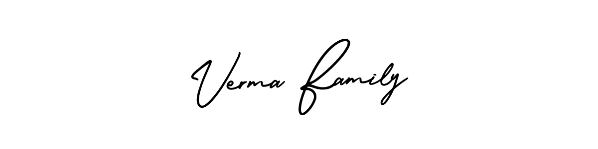 Make a beautiful signature design for name Verma Family. Use this online signature maker to create a handwritten signature for free. Verma Family signature style 3 images and pictures png