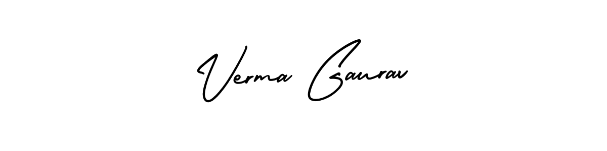 Make a beautiful signature design for name Verma Gaurav. With this signature (AmerikaSignatureDemo-Regular) style, you can create a handwritten signature for free. Verma Gaurav signature style 3 images and pictures png