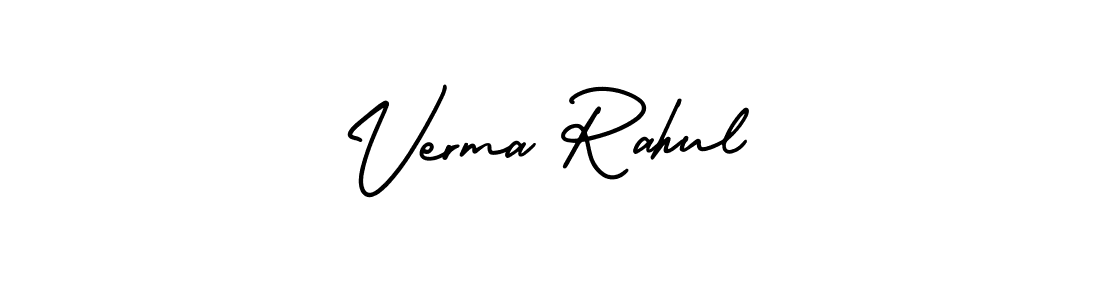 Make a short Verma Rahul signature style. Manage your documents anywhere anytime using AmerikaSignatureDemo-Regular. Create and add eSignatures, submit forms, share and send files easily. Verma Rahul signature style 3 images and pictures png