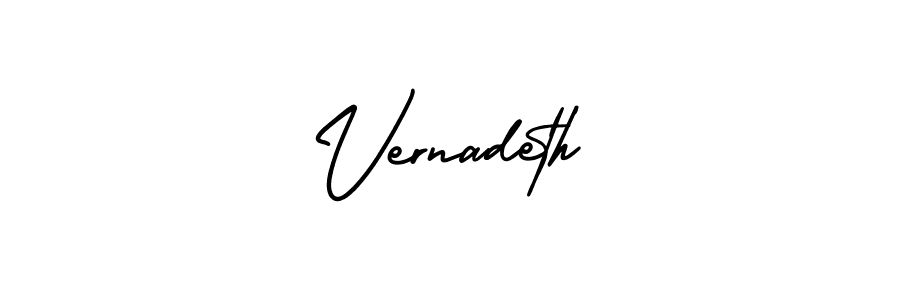 Create a beautiful signature design for name Vernadeth. With this signature (AmerikaSignatureDemo-Regular) fonts, you can make a handwritten signature for free. Vernadeth signature style 3 images and pictures png