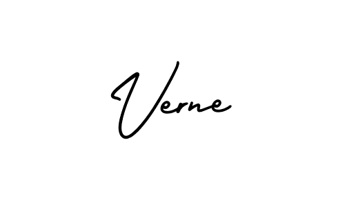 Design your own signature with our free online signature maker. With this signature software, you can create a handwritten (AmerikaSignatureDemo-Regular) signature for name Verne. Verne signature style 3 images and pictures png