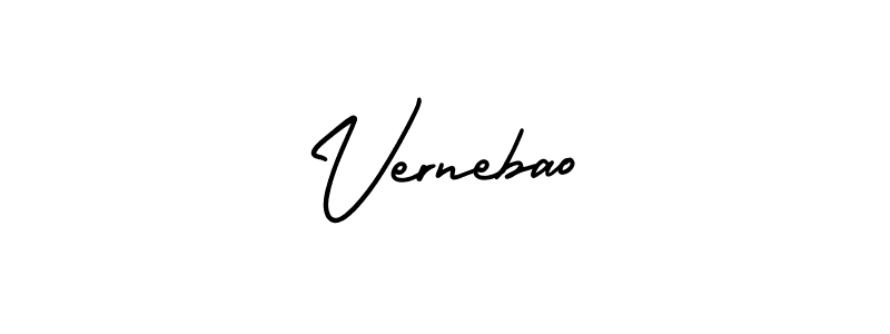 Vernebao stylish signature style. Best Handwritten Sign (AmerikaSignatureDemo-Regular) for my name. Handwritten Signature Collection Ideas for my name Vernebao. Vernebao signature style 3 images and pictures png