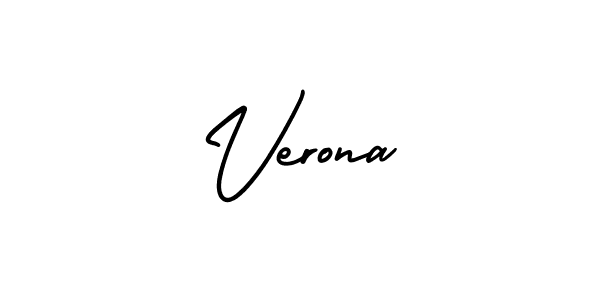 You should practise on your own different ways (AmerikaSignatureDemo-Regular) to write your name (Verona) in signature. don't let someone else do it for you. Verona signature style 3 images and pictures png