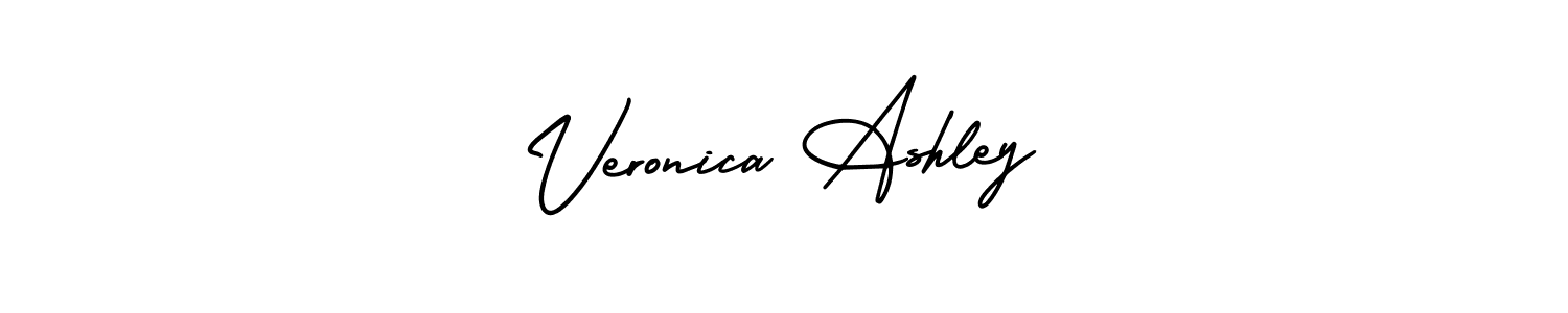 Make a beautiful signature design for name Veronica Ashley. With this signature (AmerikaSignatureDemo-Regular) style, you can create a handwritten signature for free. Veronica Ashley signature style 3 images and pictures png