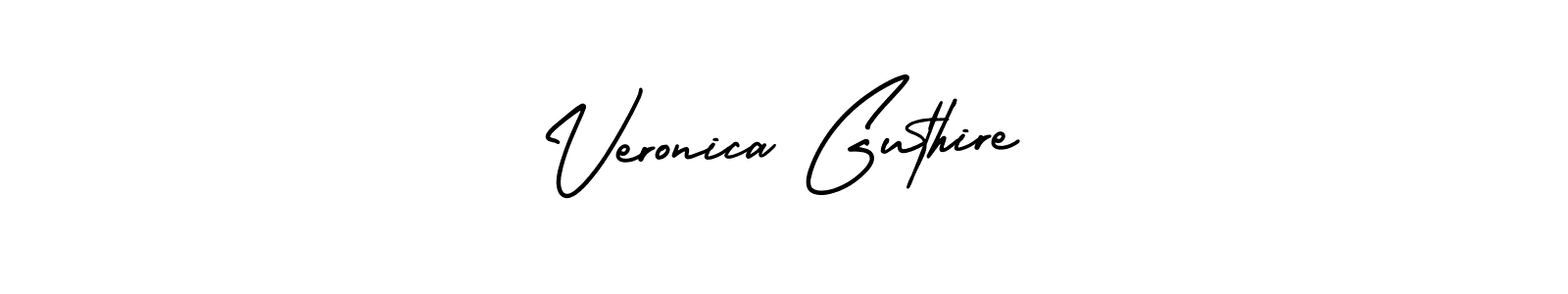 AmerikaSignatureDemo-Regular is a professional signature style that is perfect for those who want to add a touch of class to their signature. It is also a great choice for those who want to make their signature more unique. Get Veronica Guthire name to fancy signature for free. Veronica Guthire signature style 3 images and pictures png