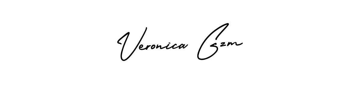 The best way (AmerikaSignatureDemo-Regular) to make a short signature is to pick only two or three words in your name. The name Veronica Gzm include a total of six letters. For converting this name. Veronica Gzm signature style 3 images and pictures png