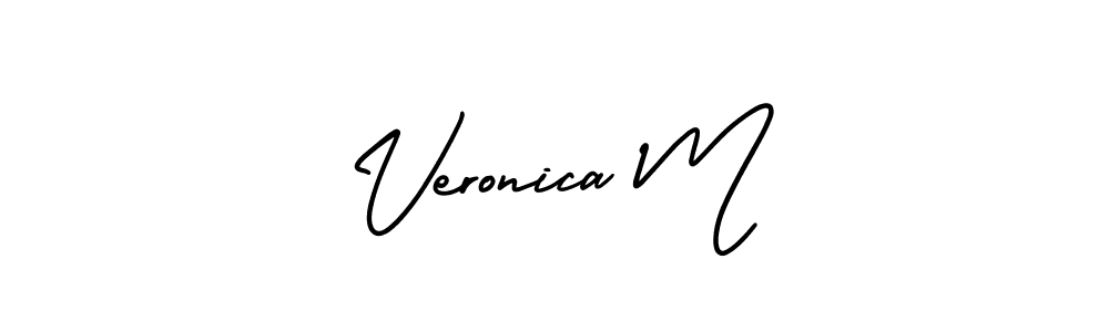 It looks lik you need a new signature style for name Veronica M. Design unique handwritten (AmerikaSignatureDemo-Regular) signature with our free signature maker in just a few clicks. Veronica M signature style 3 images and pictures png