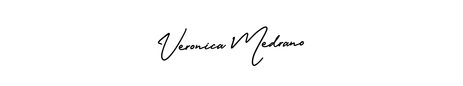 The best way (AmerikaSignatureDemo-Regular) to make a short signature is to pick only two or three words in your name. The name Veronica Medrano include a total of six letters. For converting this name. Veronica Medrano signature style 3 images and pictures png