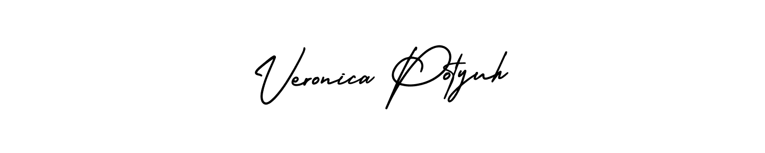 Use a signature maker to create a handwritten signature online. With this signature software, you can design (AmerikaSignatureDemo-Regular) your own signature for name Veronica Potyuh. Veronica Potyuh signature style 3 images and pictures png