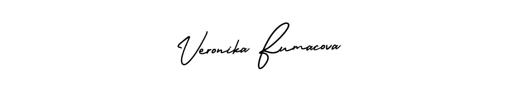 AmerikaSignatureDemo-Regular is a professional signature style that is perfect for those who want to add a touch of class to their signature. It is also a great choice for those who want to make their signature more unique. Get Veronika Fumacova name to fancy signature for free. Veronika Fumacova signature style 3 images and pictures png