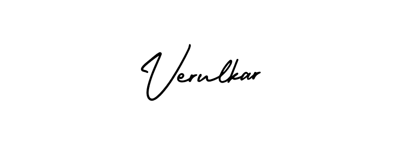 Use a signature maker to create a handwritten signature online. With this signature software, you can design (AmerikaSignatureDemo-Regular) your own signature for name Verulkar. Verulkar signature style 3 images and pictures png
