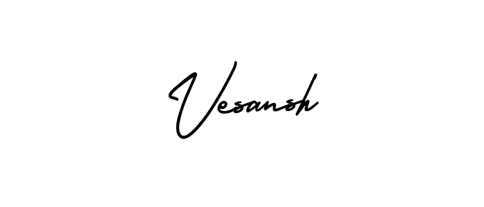Make a beautiful signature design for name Vesansh. With this signature (AmerikaSignatureDemo-Regular) style, you can create a handwritten signature for free. Vesansh signature style 3 images and pictures png