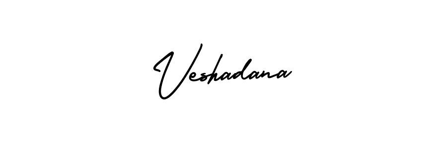 Make a beautiful signature design for name Veshadana. With this signature (AmerikaSignatureDemo-Regular) style, you can create a handwritten signature for free. Veshadana signature style 3 images and pictures png