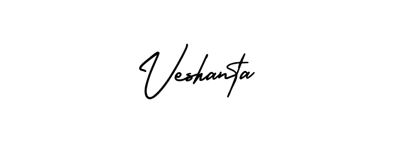 Veshanta stylish signature style. Best Handwritten Sign (AmerikaSignatureDemo-Regular) for my name. Handwritten Signature Collection Ideas for my name Veshanta. Veshanta signature style 3 images and pictures png