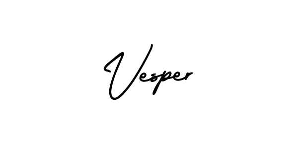 Create a beautiful signature design for name Vesper. With this signature (AmerikaSignatureDemo-Regular) fonts, you can make a handwritten signature for free. Vesper signature style 3 images and pictures png