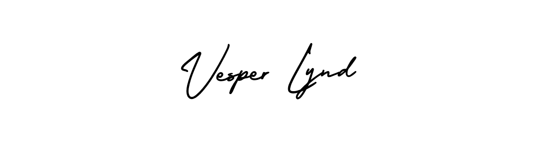 The best way (AmerikaSignatureDemo-Regular) to make a short signature is to pick only two or three words in your name. The name Vesper Lynd include a total of six letters. For converting this name. Vesper Lynd signature style 3 images and pictures png