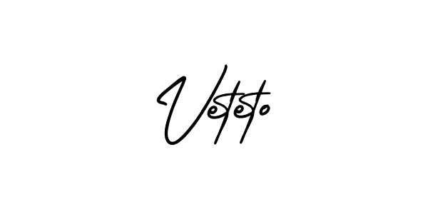 AmerikaSignatureDemo-Regular is a professional signature style that is perfect for those who want to add a touch of class to their signature. It is also a great choice for those who want to make their signature more unique. Get Veteto name to fancy signature for free. Veteto signature style 3 images and pictures png