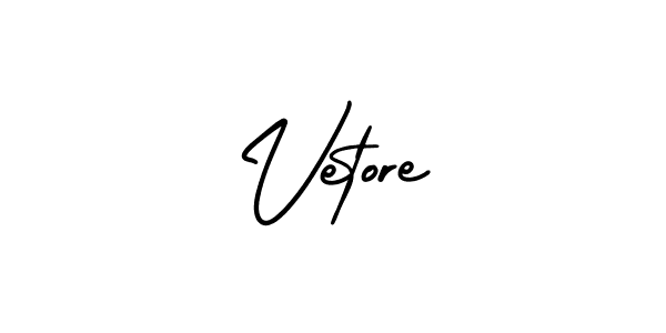 Make a beautiful signature design for name Vetore. With this signature (AmerikaSignatureDemo-Regular) style, you can create a handwritten signature for free. Vetore signature style 3 images and pictures png