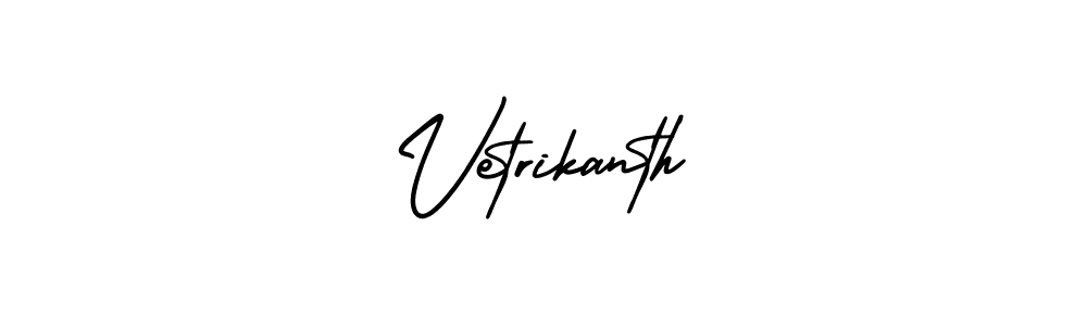 Vetrikanth stylish signature style. Best Handwritten Sign (AmerikaSignatureDemo-Regular) for my name. Handwritten Signature Collection Ideas for my name Vetrikanth. Vetrikanth signature style 3 images and pictures png