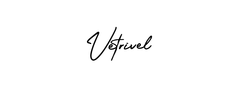 Also we have Vetrivel name is the best signature style. Create professional handwritten signature collection using AmerikaSignatureDemo-Regular autograph style. Vetrivel signature style 3 images and pictures png