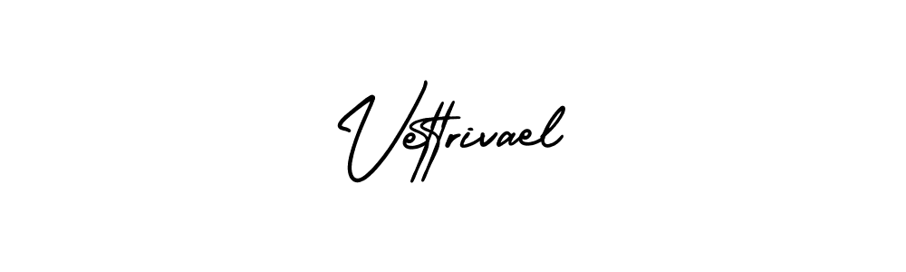 Vettrivael stylish signature style. Best Handwritten Sign (AmerikaSignatureDemo-Regular) for my name. Handwritten Signature Collection Ideas for my name Vettrivael. Vettrivael signature style 3 images and pictures png