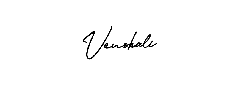 Make a beautiful signature design for name Veushali. With this signature (AmerikaSignatureDemo-Regular) style, you can create a handwritten signature for free. Veushali signature style 3 images and pictures png