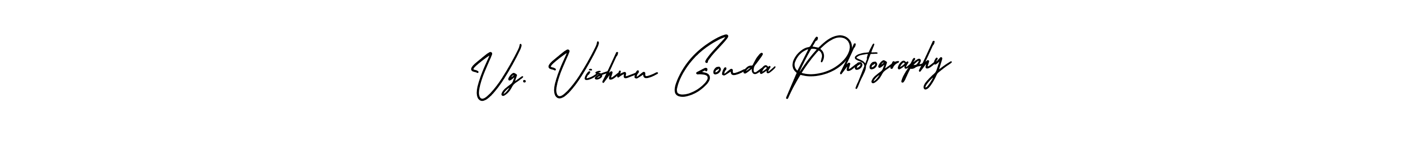 The best way (AmerikaSignatureDemo-Regular) to make a short signature is to pick only two or three words in your name. The name Vg. Vishnu Gouda Photography include a total of six letters. For converting this name. Vg. Vishnu Gouda Photography signature style 3 images and pictures png