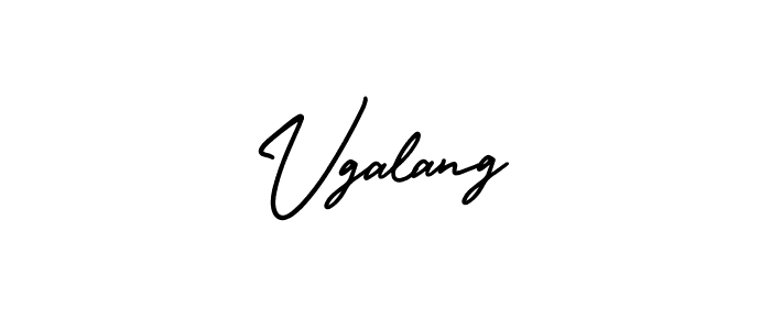 You should practise on your own different ways (AmerikaSignatureDemo-Regular) to write your name (Vgalang) in signature. don't let someone else do it for you. Vgalang signature style 3 images and pictures png