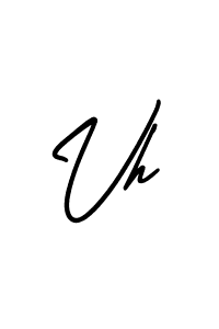 How to make Vh name signature. Use AmerikaSignatureDemo-Regular style for creating short signs online. This is the latest handwritten sign. Vh signature style 3 images and pictures png