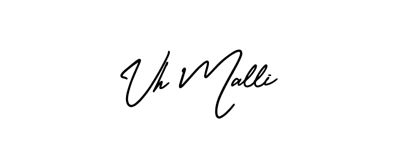 Design your own signature with our free online signature maker. With this signature software, you can create a handwritten (AmerikaSignatureDemo-Regular) signature for name Vh Malli. Vh Malli signature style 3 images and pictures png