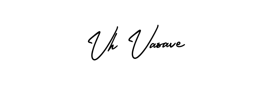 Vh Vasave stylish signature style. Best Handwritten Sign (AmerikaSignatureDemo-Regular) for my name. Handwritten Signature Collection Ideas for my name Vh Vasave. Vh Vasave signature style 3 images and pictures png