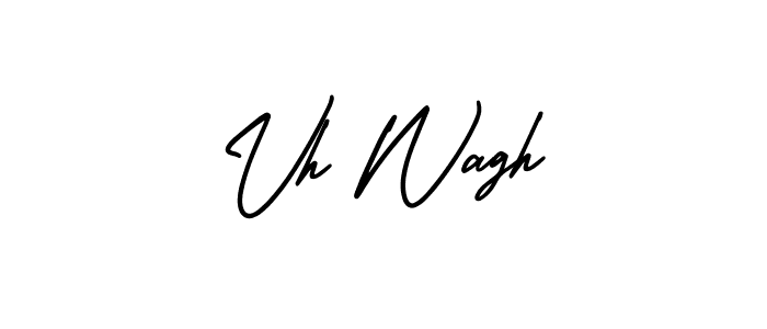 How to make Vh Wagh name signature. Use AmerikaSignatureDemo-Regular style for creating short signs online. This is the latest handwritten sign. Vh Wagh signature style 3 images and pictures png
