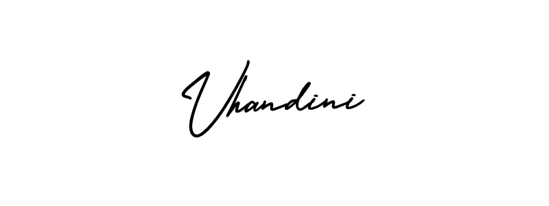 Make a beautiful signature design for name Vhandini. With this signature (AmerikaSignatureDemo-Regular) style, you can create a handwritten signature for free. Vhandini signature style 3 images and pictures png