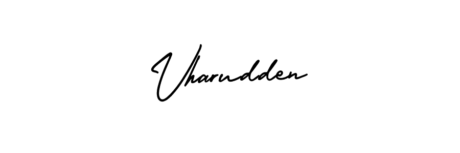 Check out images of Autograph of Vharudden name. Actor Vharudden Signature Style. AmerikaSignatureDemo-Regular is a professional sign style online. Vharudden signature style 3 images and pictures png
