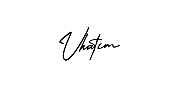 How to make Vhatim name signature. Use AmerikaSignatureDemo-Regular style for creating short signs online. This is the latest handwritten sign. Vhatim signature style 3 images and pictures png