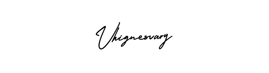 How to make Vhignesvary signature? AmerikaSignatureDemo-Regular is a professional autograph style. Create handwritten signature for Vhignesvary name. Vhignesvary signature style 3 images and pictures png