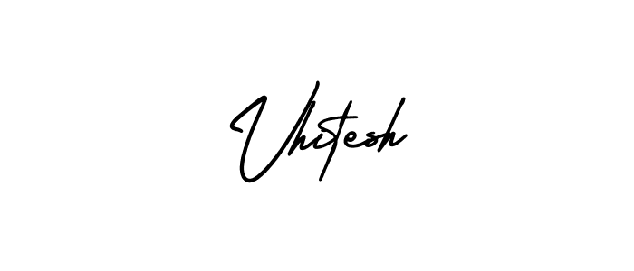 It looks lik you need a new signature style for name Vhitesh. Design unique handwritten (AmerikaSignatureDemo-Regular) signature with our free signature maker in just a few clicks. Vhitesh signature style 3 images and pictures png