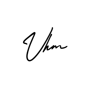 Vhm stylish signature style. Best Handwritten Sign (AmerikaSignatureDemo-Regular) for my name. Handwritten Signature Collection Ideas for my name Vhm. Vhm signature style 3 images and pictures png