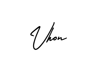 How to make Vhon signature? AmerikaSignatureDemo-Regular is a professional autograph style. Create handwritten signature for Vhon name. Vhon signature style 3 images and pictures png